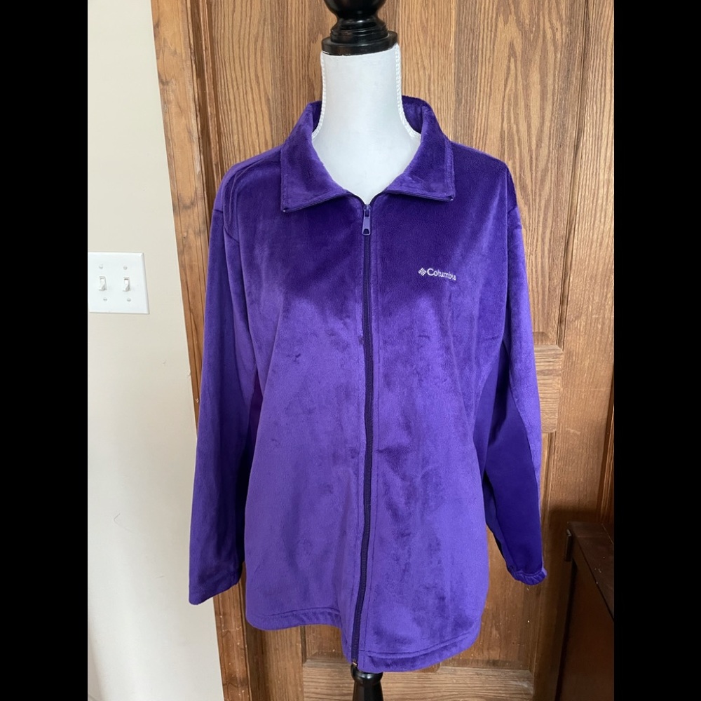 XXL 2X Columbia Purple Thermal Heat Zip Up